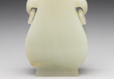 图片[3]-Jade square hu vessel with elephant-shaped handles, Qing dynasty, Qianlong reign (1736-1795)-China Archive